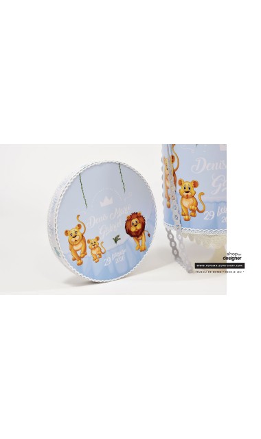Trusou de botez cu broderie personalizata pentru baieti, Regele leu 33